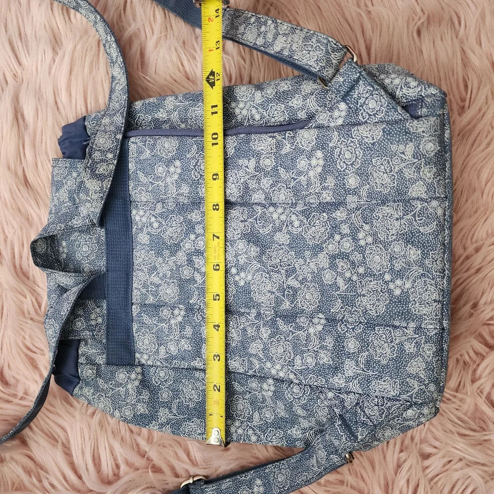 Herschel Supply Co Reid floral denim drawstring flap backpack